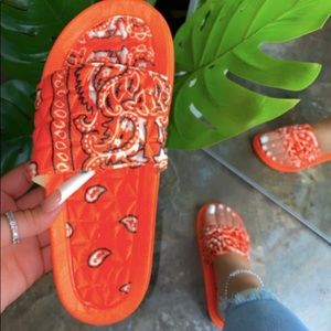 Orange Bandana Slides